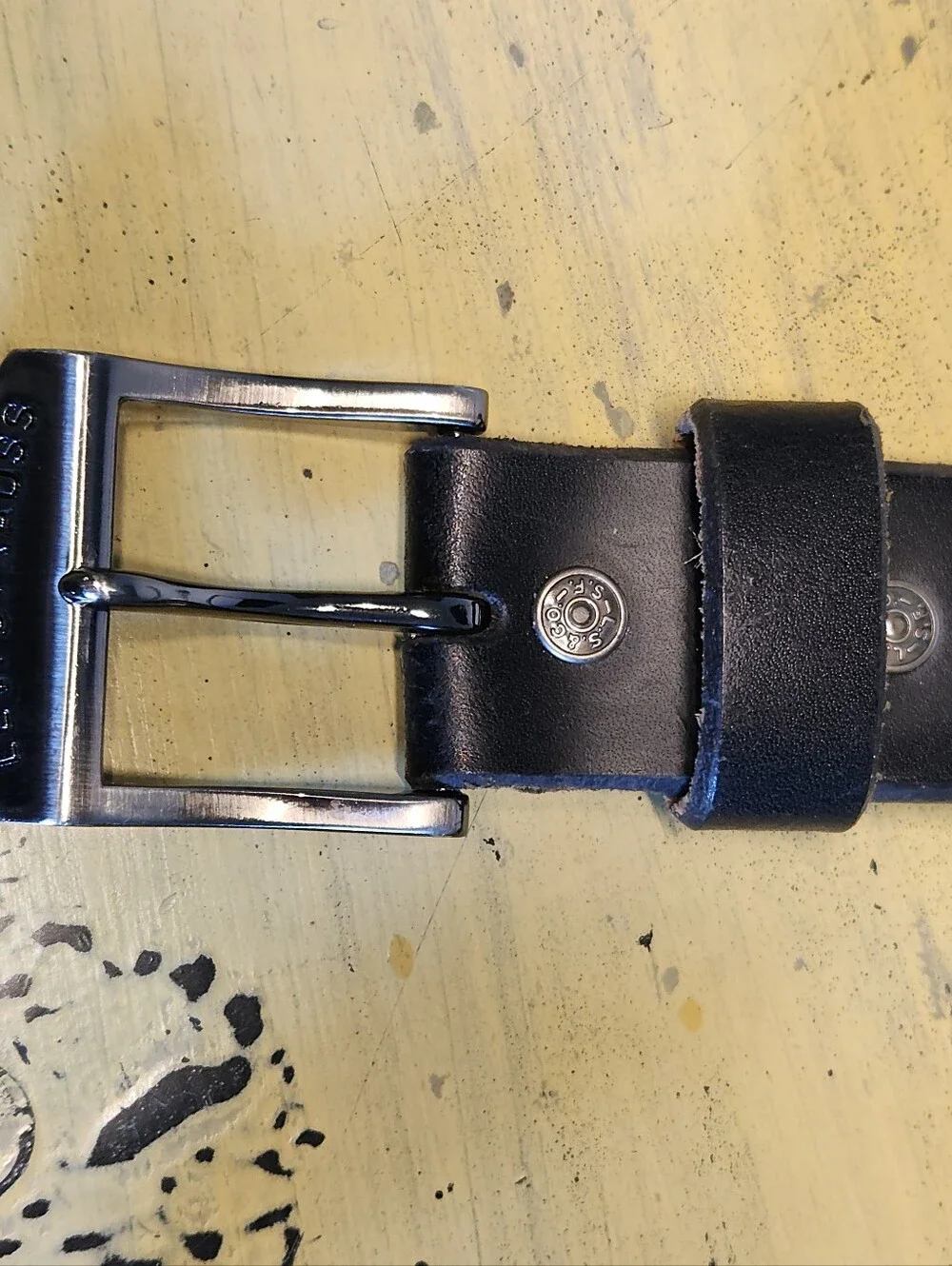 Levi's Men's Genuine Leather Belt Black Size 46 Levi Strauss Buckle